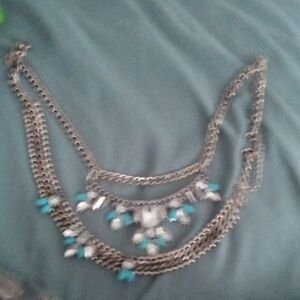 Elegant Silver and Turquoise Necklace